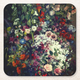 Söt Bouquet-blommor i Vas Underlägg Papper Kvadrat