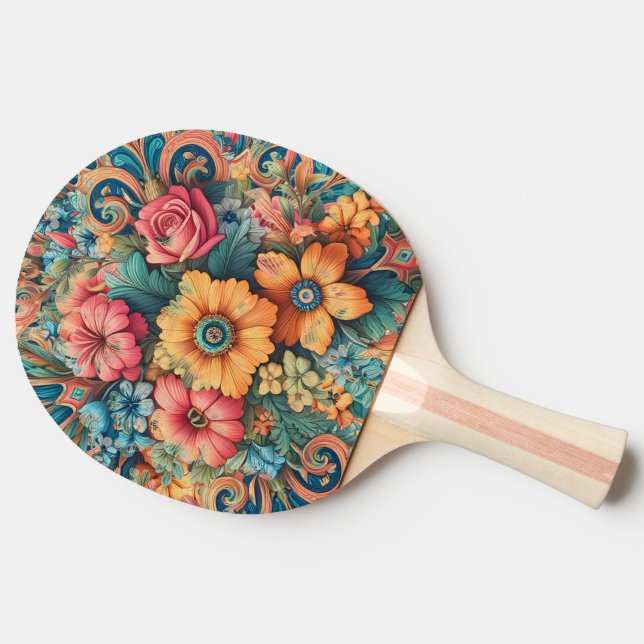 Söt Bouquet of Flowers Pingisracket (Sidan)
