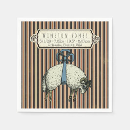 Söt Bow Sheep™ Collection - Birginfo / Pappersservett