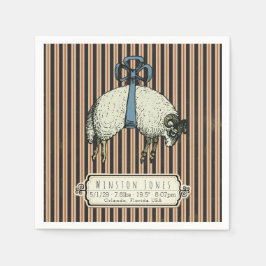 Söt Bow Sheep™ Collection - Birginfo / Pappersservett