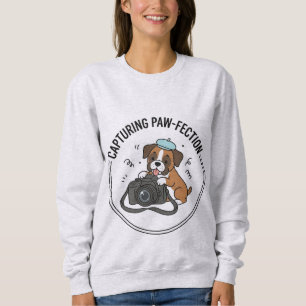 Söt Boxer Hund Fotograf Grafisk Design T Shirt