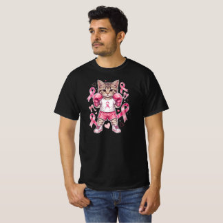 Söt boxer kattunge rosa band bröstcancer t shirt