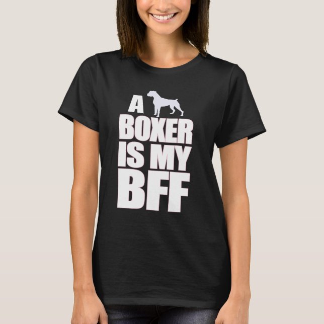 Söt Boxer Valp Hund Älskare T Shirt (Framsida)