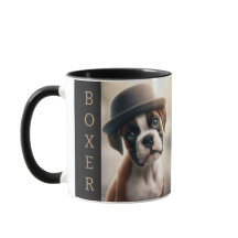 Söt boxer-valp – Stilfull hundkonst