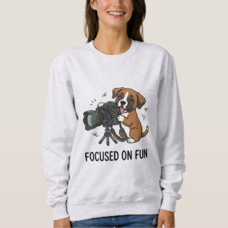 Söt Boxerhund med Kamera Fotograf Entusiast Konst T Shirt