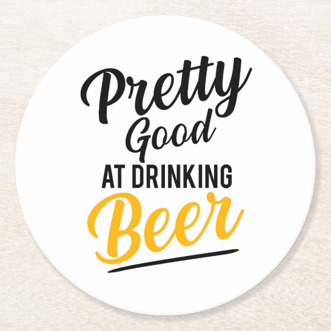 Söt Bra vid konsumtionsöl Underlägg Papper Rund (Framsidan)