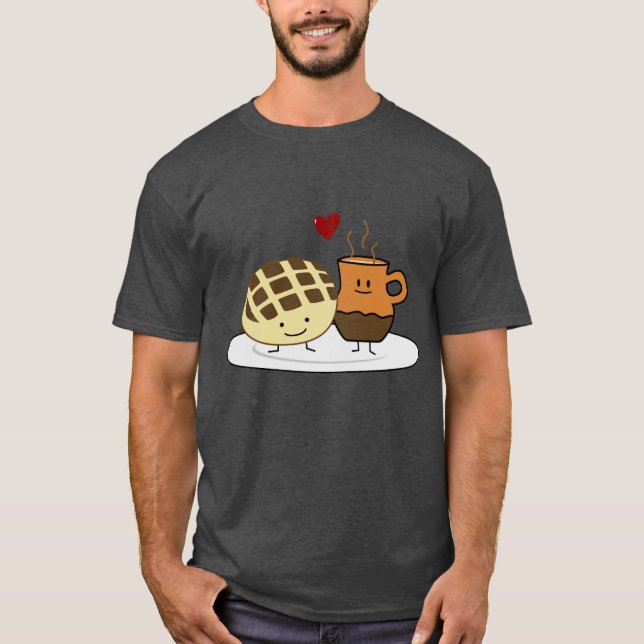 Söt Bread Hett Chocolate Pan dulce Mexican concha T Shirt (Framsida)