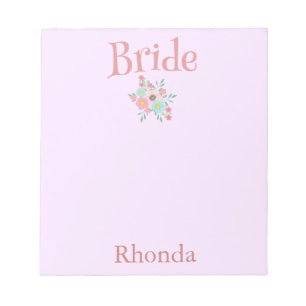 Söt Bride Personalize Anteckningsblock
