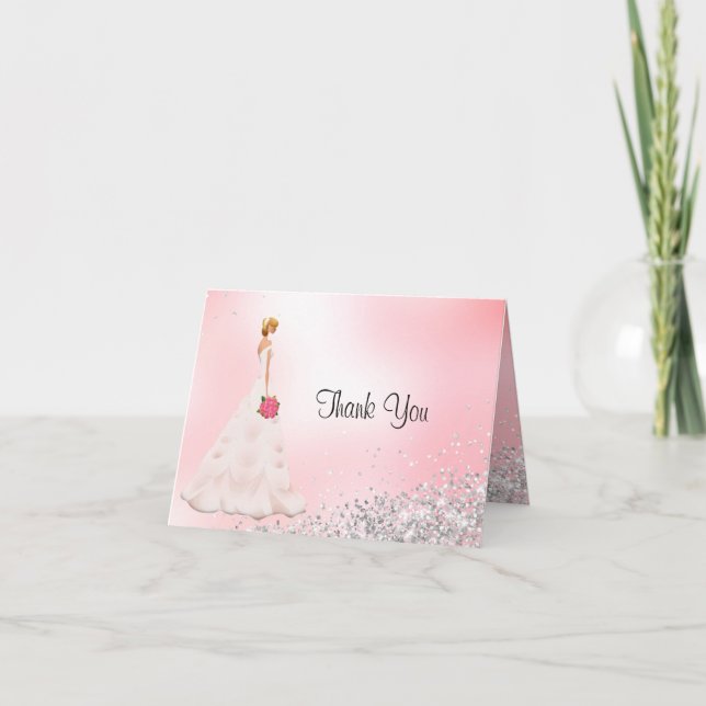 Söt Bridesmaid Tack Kort (Framsida)