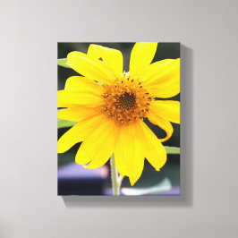 Söt Bright Gult Solros Close-up Canvastryck