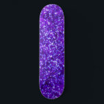 Söt Bright Lila Faux Glitter Design Mini Skateboard Bräda 18,5 Cm<br><div class="desc">Söt Bright vivid mättad Lila Faux Glitter Design</div>