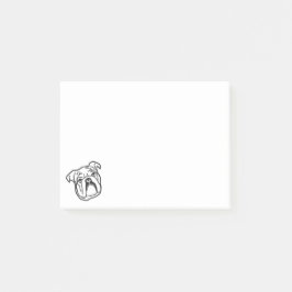 Söt brittisk bulldoggspersonaliserad post-it block