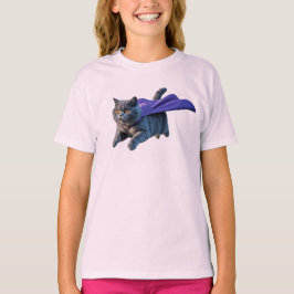 Söt brittisk korthår superhjälte t shirt