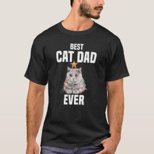 Söt brittisk korthårig kattlystring med fe-ljus Bä T Shirt