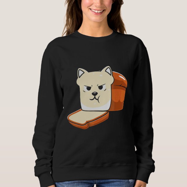 Söt Bröd Katt Halloween T Shirt (Framsida)