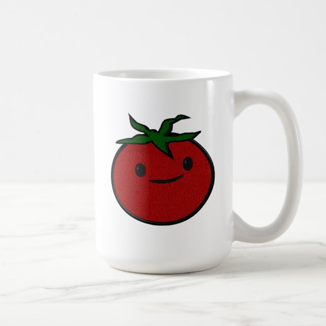 Söt broderad tomattryck kaffemugg (Höger)