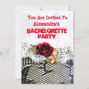 Söt bröllop garter girly bachelorette Party Inbjudningar