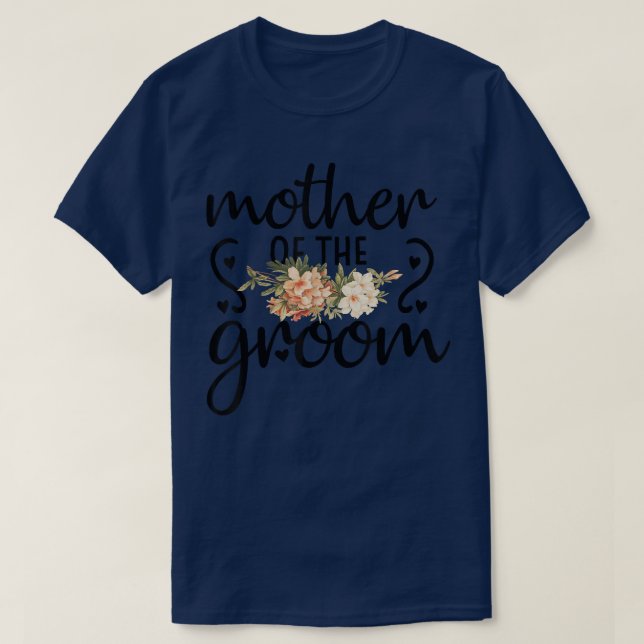 Söt Bröllopsdusch Bröllopsblomma Design Mor T Shirt (Design framsida)