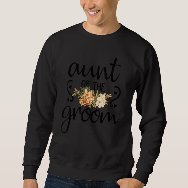 Söt bröllopsdusch bröllopsblomma fadder för brudgu lång ärmad tröja (Framsida)