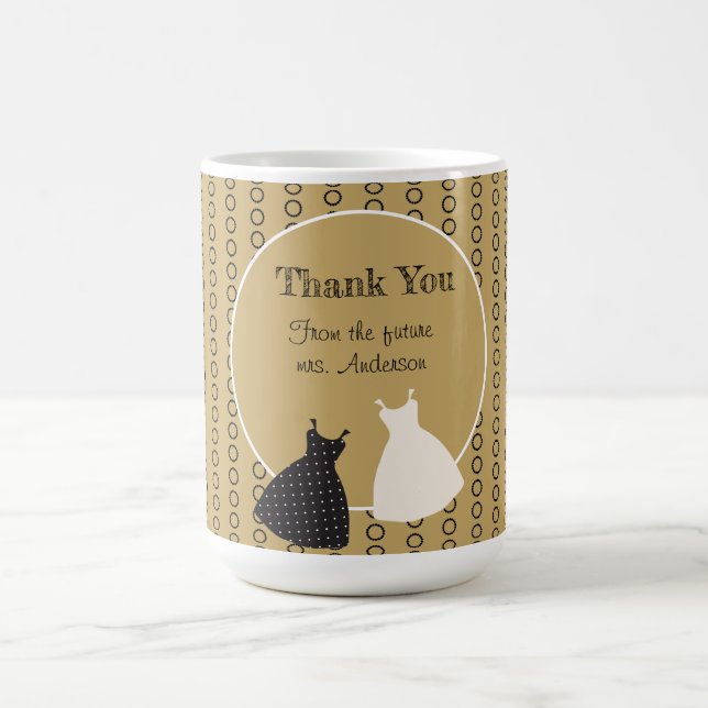 Söt bröllopsillustration dekal kaffemugg (Center)