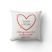 Söt bröllopsjubileum och namn Kärlek Hjärtat