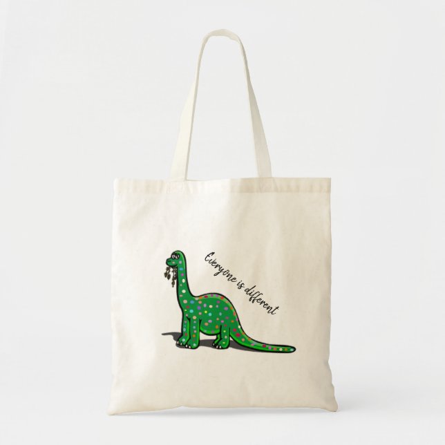 Söt Brontosaurus Dinosaurie Handväskor Tygkasse (Framsidan)