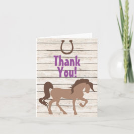 Söt Brown Horse and Barn Wood Girls Tack Kort