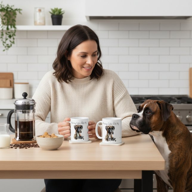 Söt Browns Boxer Mugg PERSONALISERA (Skapare uppladdad)