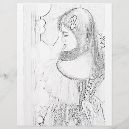 Söt brudflicka färgningssida 