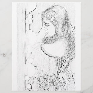 Söt brudflicka färgningssida 