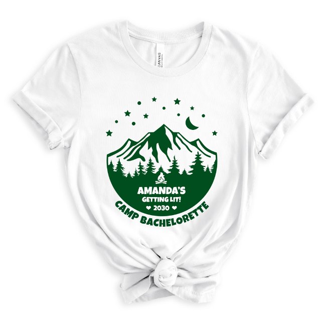Söt brudtärna camping möhippa  t shirt (Skapare uppladdad)