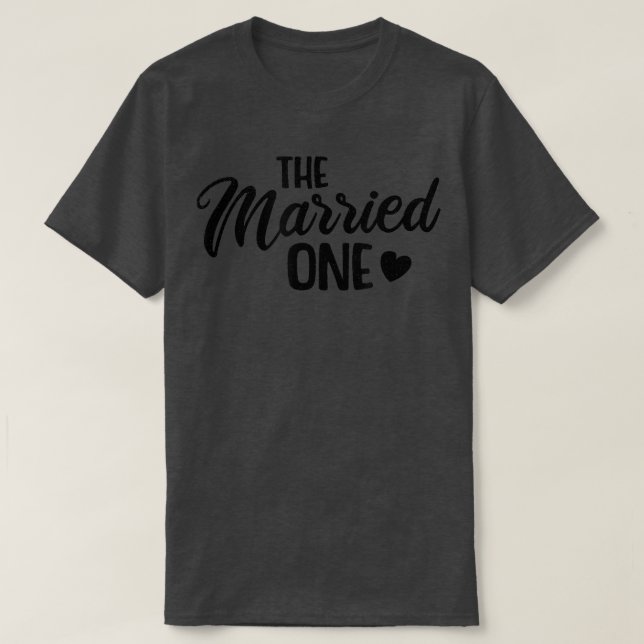 Söt brudtärna möhippa brud Den gifta T Shirt (Design framsida)
