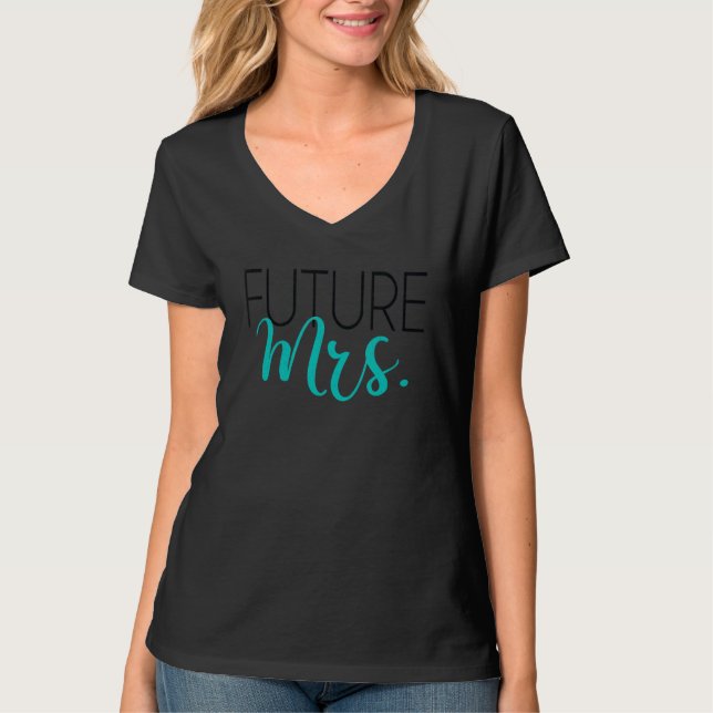Söt brudtärna möhippa brud framtida herr t shirt (Framsida)