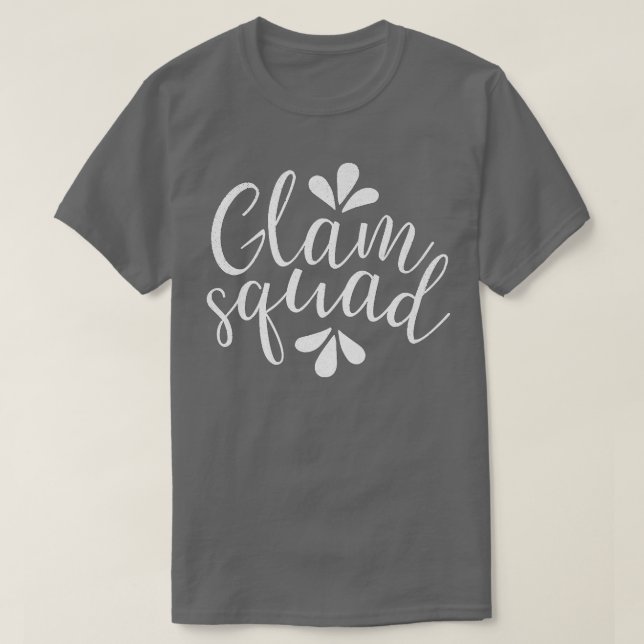 Söt brudtärna möhippa brud glamour trupp t shirt (Design framsida)
