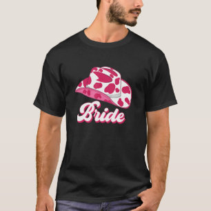 Söt brudtärna möhippa brud rosa cowg t shirt