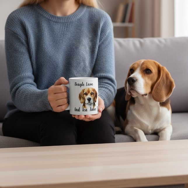 Söt Brun Beagle Kaffemugg (Skapare uppladdad)
