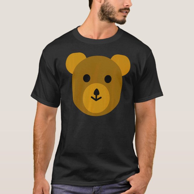 Söt Brun Björn Teddybjörn T Shirt (Framsida)