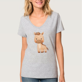 Söt Brun Häst T Shirt