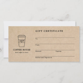 Söt Brun Kaffebar Gåvovoucher