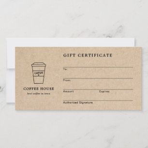 Söt Brun Kaffebar Gåvovoucher