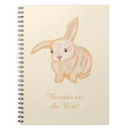 Söt brun kanin - genomskinlig på beige.    anteckningsbok