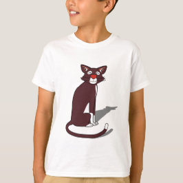 Söt Brun Katt Pojkar T-Shirt | Rolig Kattälskare