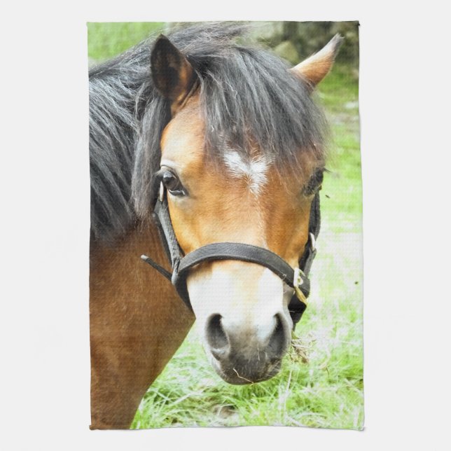 SÖT BRUN PONY  KÖKSHANDDUK (Vertikal)