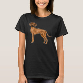 Söt brun Rhodesian Ridgeback afrikansk lejonhund T Shirt
