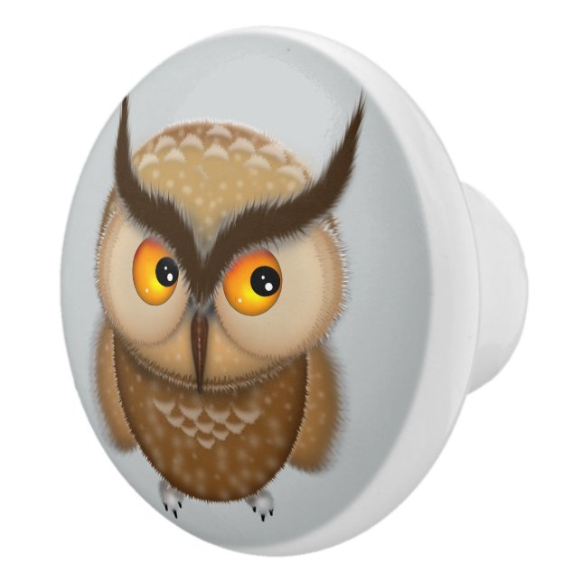Söt Brun Uggla Knopp (Höger)