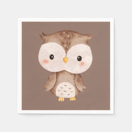 Söt Brun UGLA Pappersservett