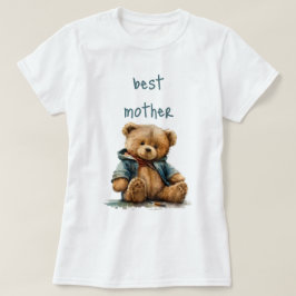 Söt brun vattenfärgad nalle Babykläder T Shirt