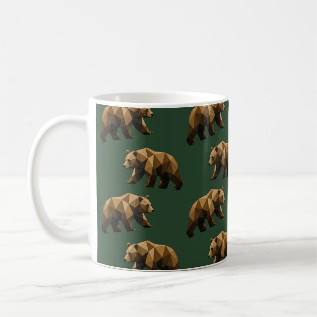 Söt Brunbjörnsmönstrad Presentinslagningspapper Kaffemugg (Vänster)