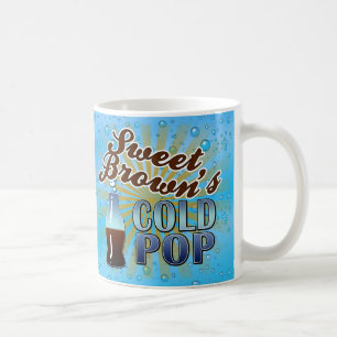 Söt brunt kalla pop kaffemugg