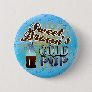 Söt brunt kalla pop knapp